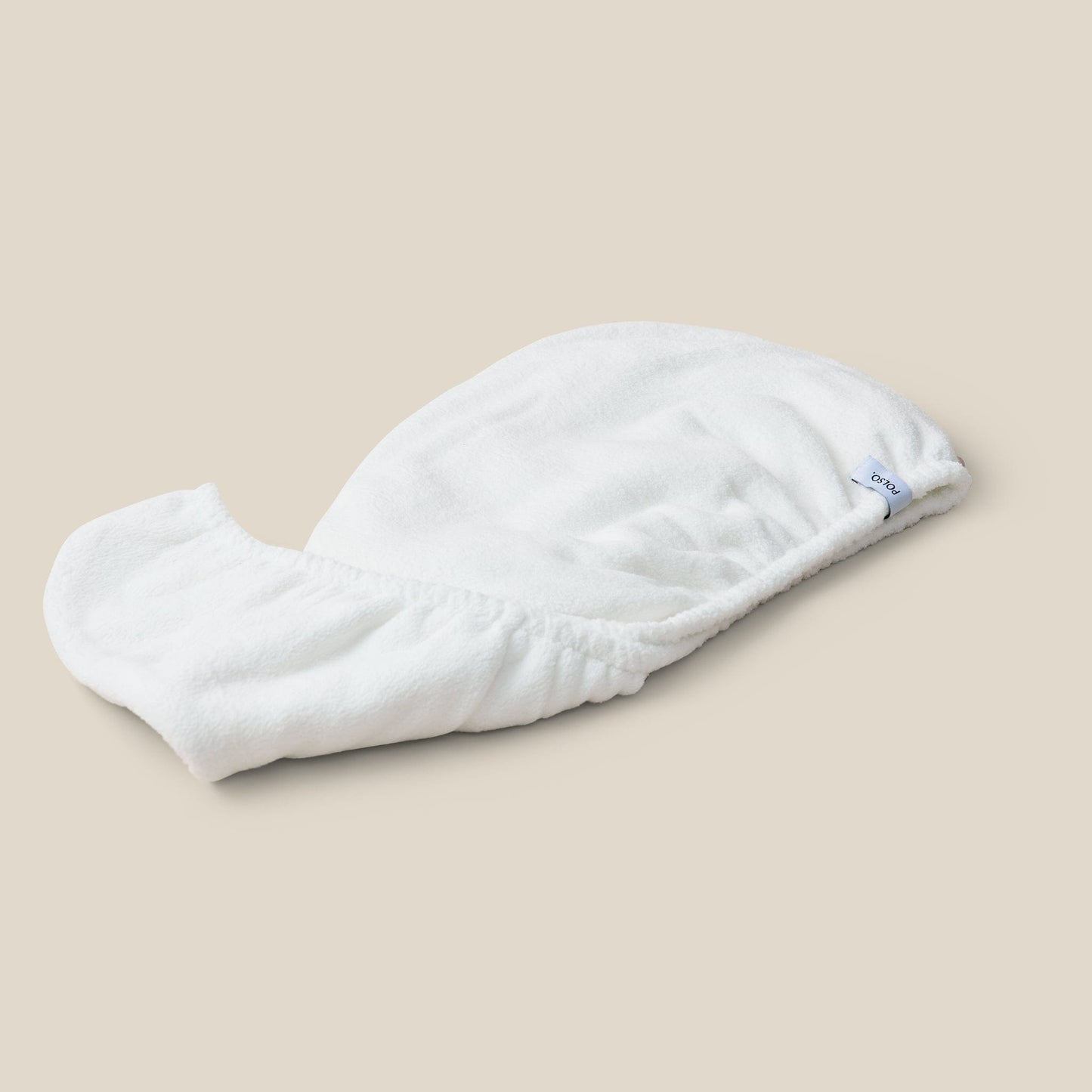 POLSO Spa White Hair Turban in Flat Lay Image