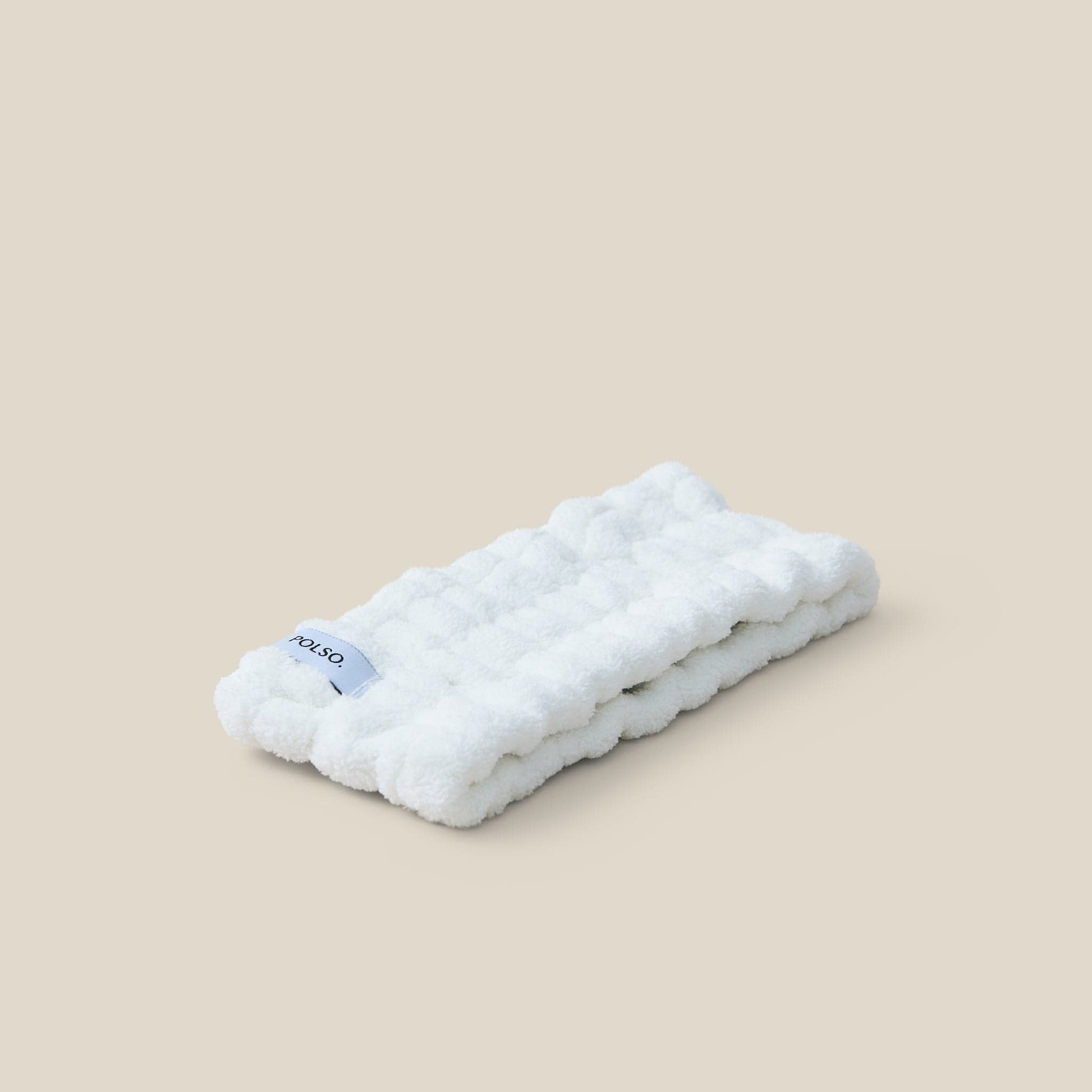 White Spa Headband Product Photo Flat Lay